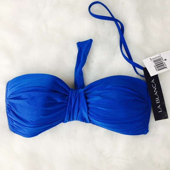 LA BLANCA Bikini Swim Separates Red Blue Sz 6 - Picture 7 of 7